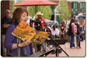 Reading at a public event