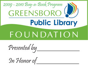 Buy-A-Book through the Greensboro Public Library Foundation